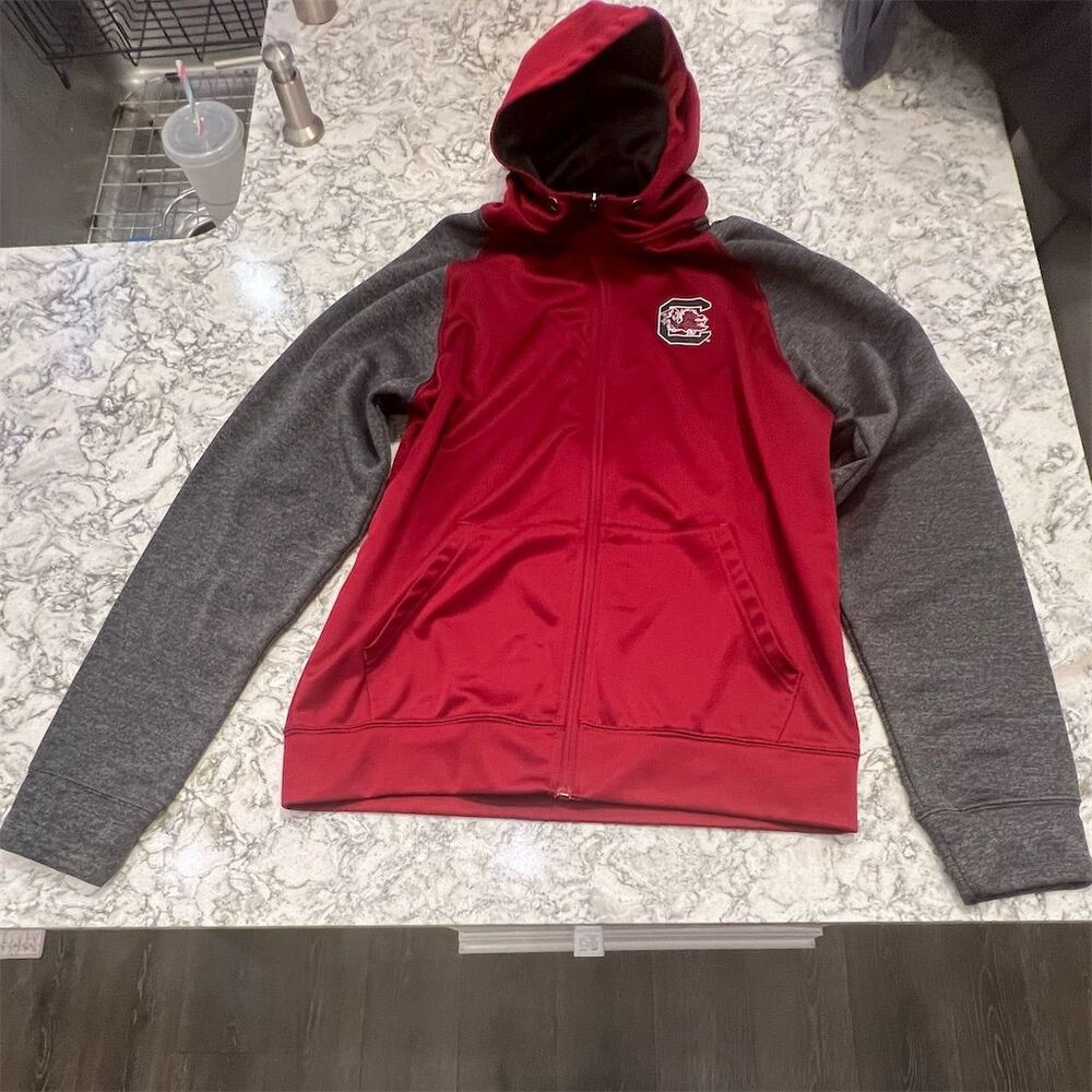Colosseum South Carolina Gamecocks Men's Medium Full-Zip Red Hoodie